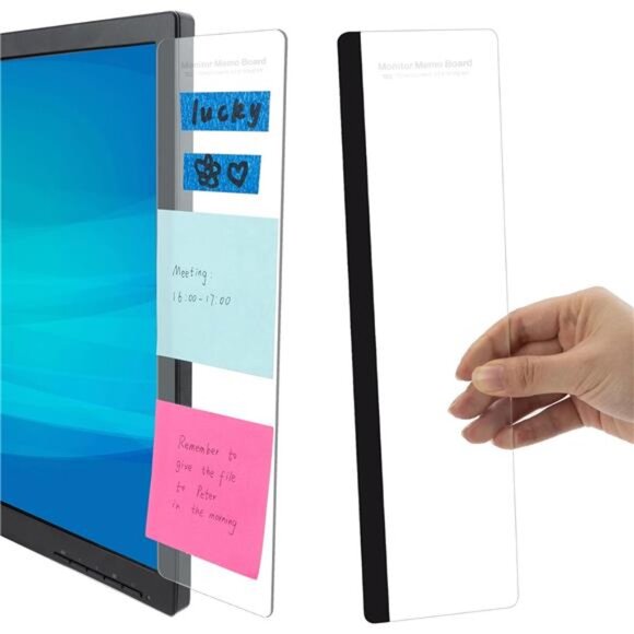 Office Desk Accessories 2pcs Computer Monitor Memo Board Message Board - Picture 1 of 7
